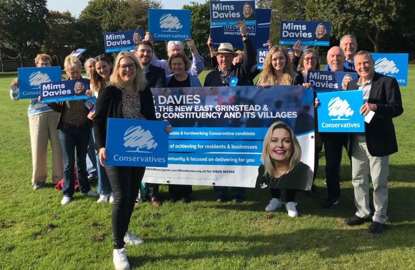 Mims Davies and Conservatives campaign in Uckfield, October 2023