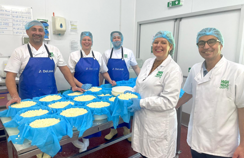 World-class cheese made in the High Weald supported by Conservative Mims Davies