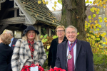 Conservative MP and elected councillors lay wreaths at memorial services on Remembrance Sunday