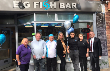 Conservative MP Mims Davies opens new Fish Bar in East Grinstead